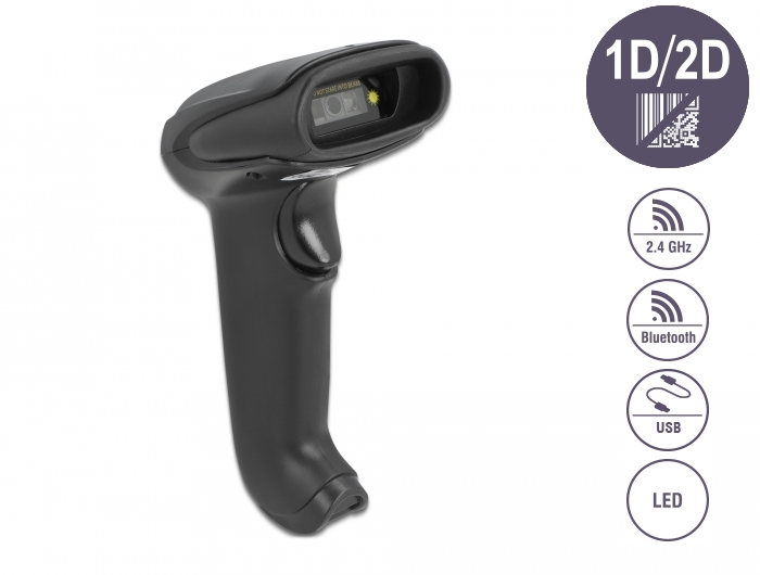 Barcode Scanner 1D und 2D für 2,4 GHz, Bluetooth oder USB, D