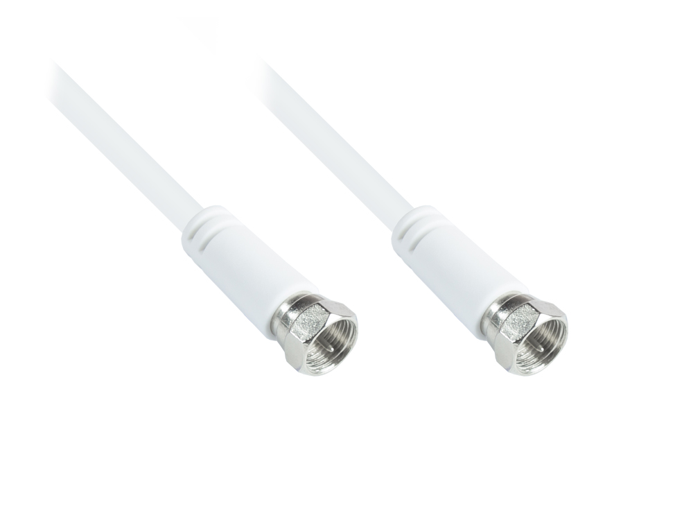 SAT Antennenkabel, F-Stecker beidseitig (vernickelt), 3x geschirmt (Class A+, >95 dB / 75 Ohm), CCS,