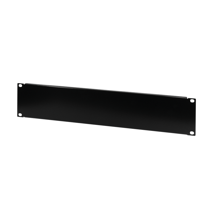 19" Geschlossenes Blindpanel 2HE, schwarz RAL 9005