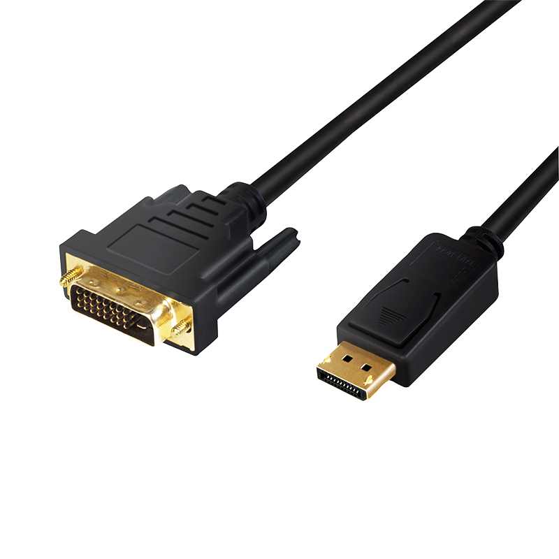DisplayPort-Kabel, DP/M zu DVI/M, 1080p, schwarz, 2 m