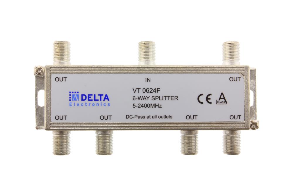 6-fach Sat-Verteiler 5-2400 MHz, unicable tauglich 6-fach Sat-Verteiler 5-2400 MHz, unicable tauglich