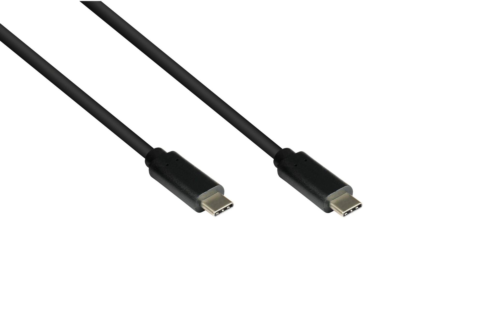 Lade- und Datenkabel USB 3.1 (Gen.1), USB-C™ Stecker beidseitig, CU, schwarz, 1m, Good Connections®