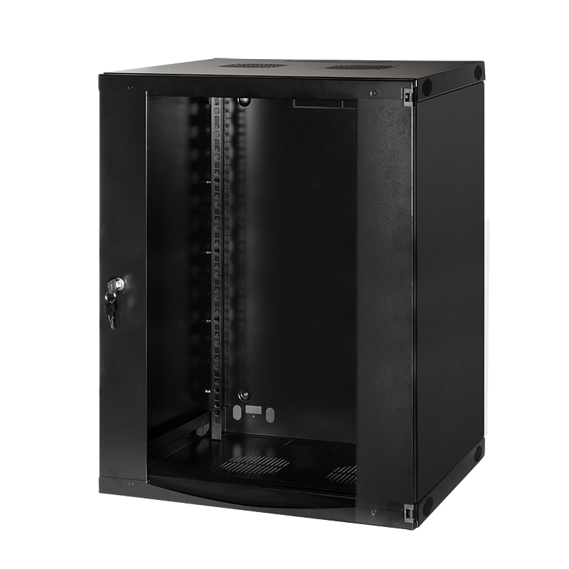 19" Wandschrank 15HE 540 x 450 mm, unmontiert, schwarz