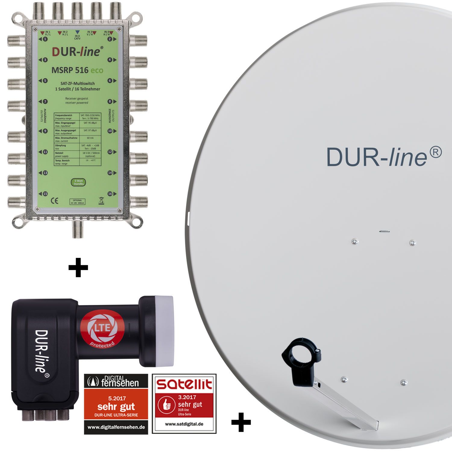 DUR-line MDA 90 G 1S/16T ECO - 16 TN Multischalter Set