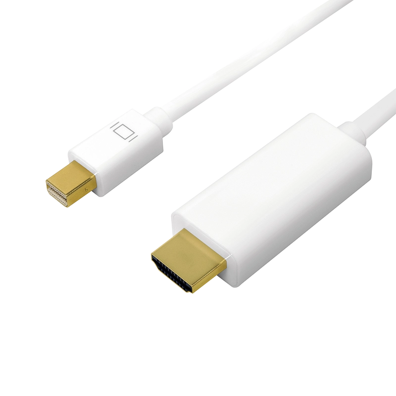 DisplayPort-Kabel, mDP/M zu HDMI-A/M, 4K/30 Hz, weiß, 1 m