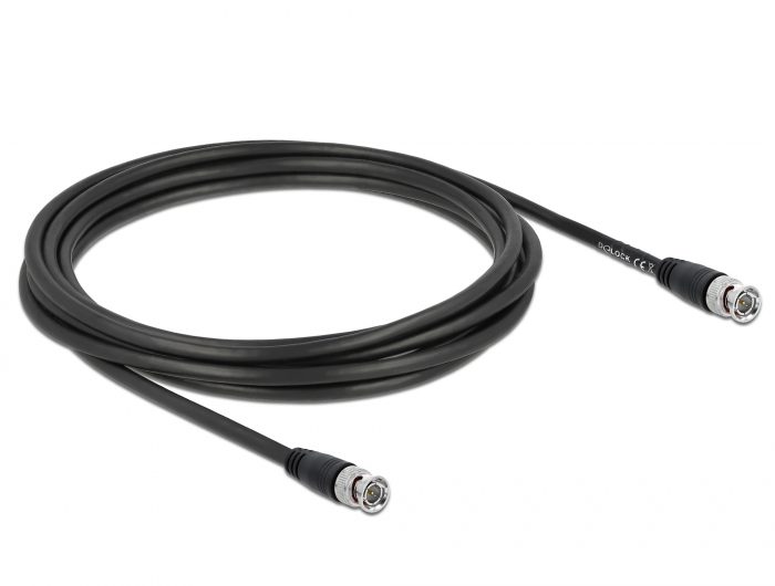 Kabel BNC Stecker an BNC Stecker, schwarz, 3 m, Delock® [80083]