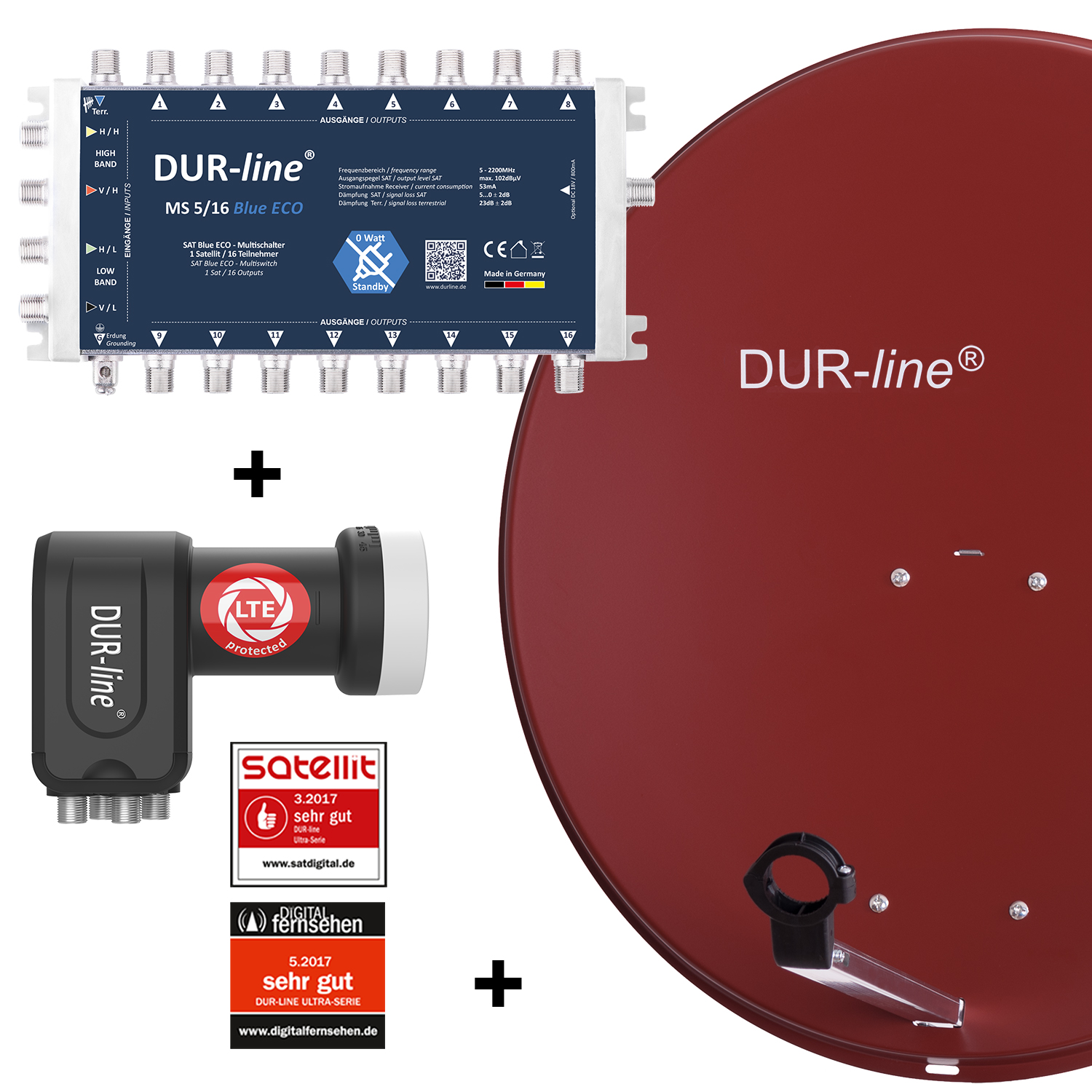 DUR-line MDA 80 R 1S/16T Blue ECO - 16 TN Multischalter Set