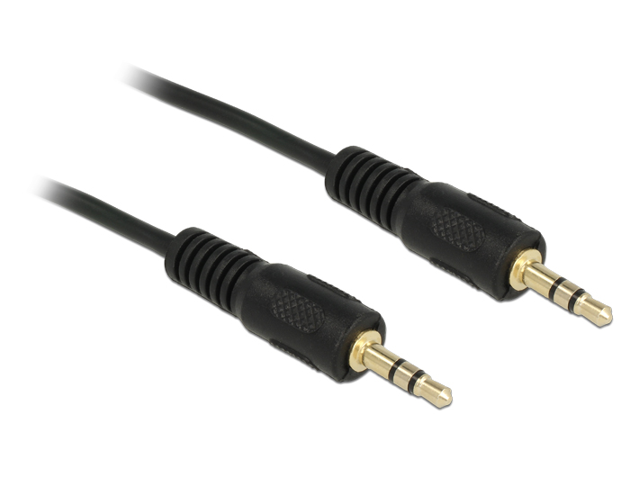 Kabel Audio Klinke 3,5 mm 3 Pin Stecker / Stecker 5m, Delock® [84438]