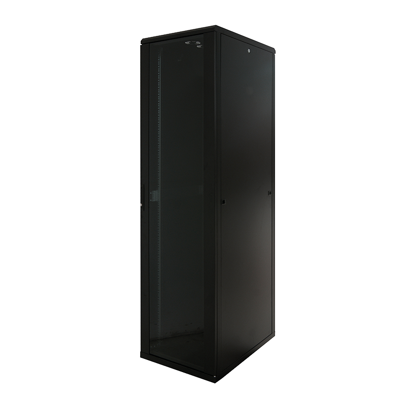 19" Netzwerk Standschrank, 22HE, 800 x 800 mm, schwarz