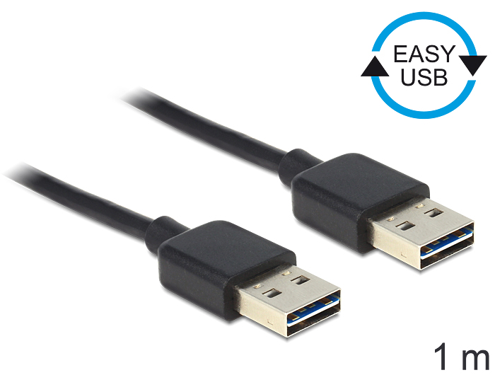 Kabel EASY-USB 2.0-A Stecker an Stecker 1m, Delock® [83460]