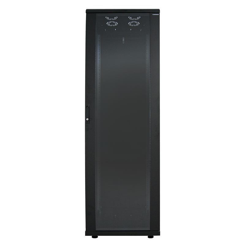 19" Netzwerk Standschrank, 42HE, 800 x 800 mm, schwarz