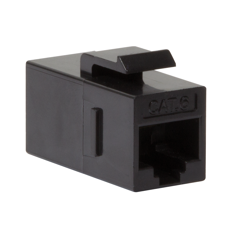Cat.6 Keystone Kupplung 2 x RJ45 UTP, 14,5 mm breit, schwarz