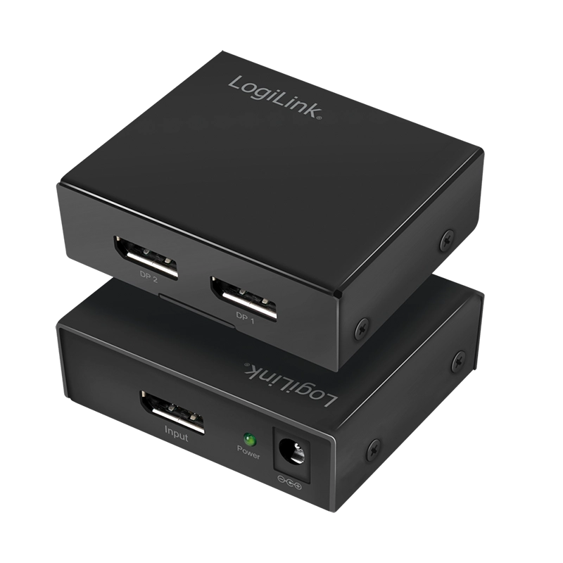 DisplayPort-Splitter, 1x2-port, 1x DP zu 2x DP, 4K/60 Hz, EDID, HDCP, MST