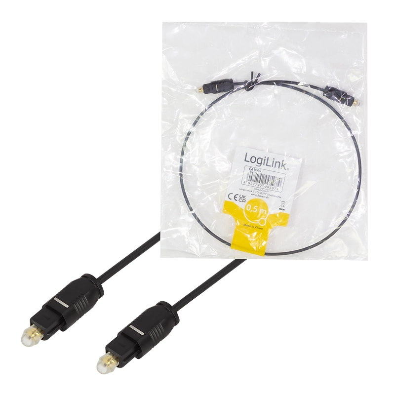Audio-Kabel, Toslink/M zu Toslink/M, PMMA Ader, schwarz, 2 m