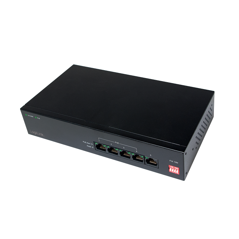 Power over Ethernet (PoE) Switch, 10/100 Mbit/s, 5-port
