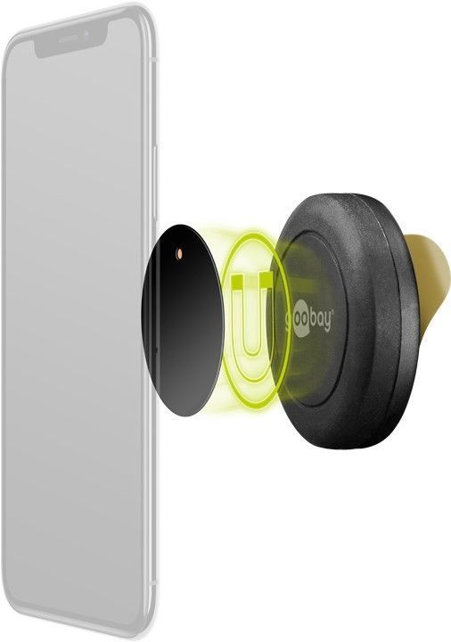 Universal Magnethalterung für Smartphones, selbstklebend, schwarz