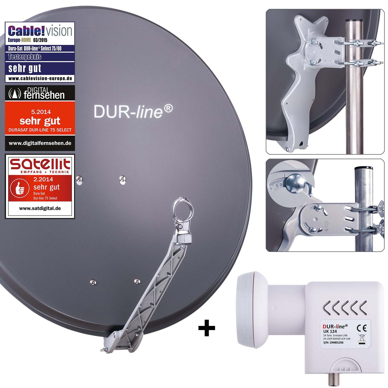 DUR-line Select 75/80 A + UK 124 LNB - Einkabel Set