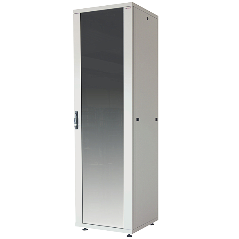 19"-Netzwerk-Eco-Standschrank 42 HE, 800 x 800 mm, grau