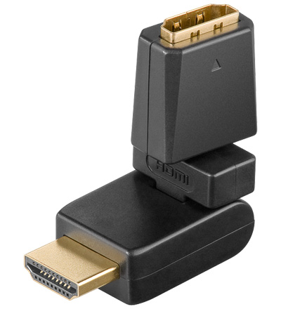 HDMI-Adapter A-Buchse an A-Stecker, abwinkelbar, Good Connec