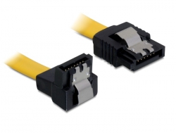 Kabel, SATA 6Gb/s, abgewinkelt, unten/gerade, Metall, 0,3m, Delock® [82806]