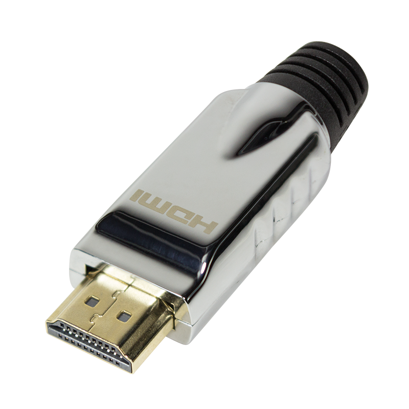 HDMI-Stecker zur Selbstmontage, A/M, Metall, silber HDMI-Stecker zur Selbstmontage, A/M, Metall, silber