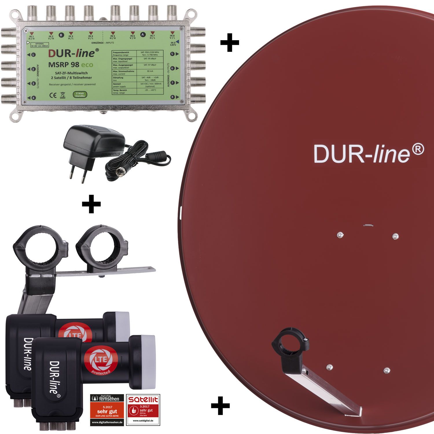 DUR-line MDA 90 R 2S/8T ECO - 8 TN Multischalter Set