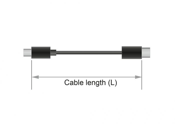 USB 3.1 Gen.2 (10 Gbps) Kabel, USB-C™ Stecker an USB-C™ Stecker, 3A E-Marker, koaxial, schwarz, 1m ,