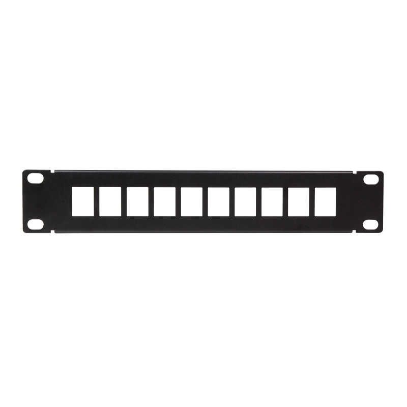 10" Patchpanel für 10 Keystone Module, leer, schwarz