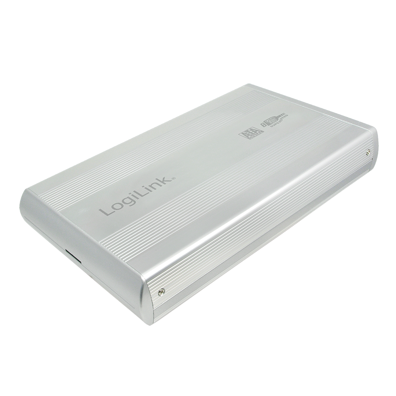 Festplattengehäuse 3,5", SATA, USB 3.0, Alu, silber
