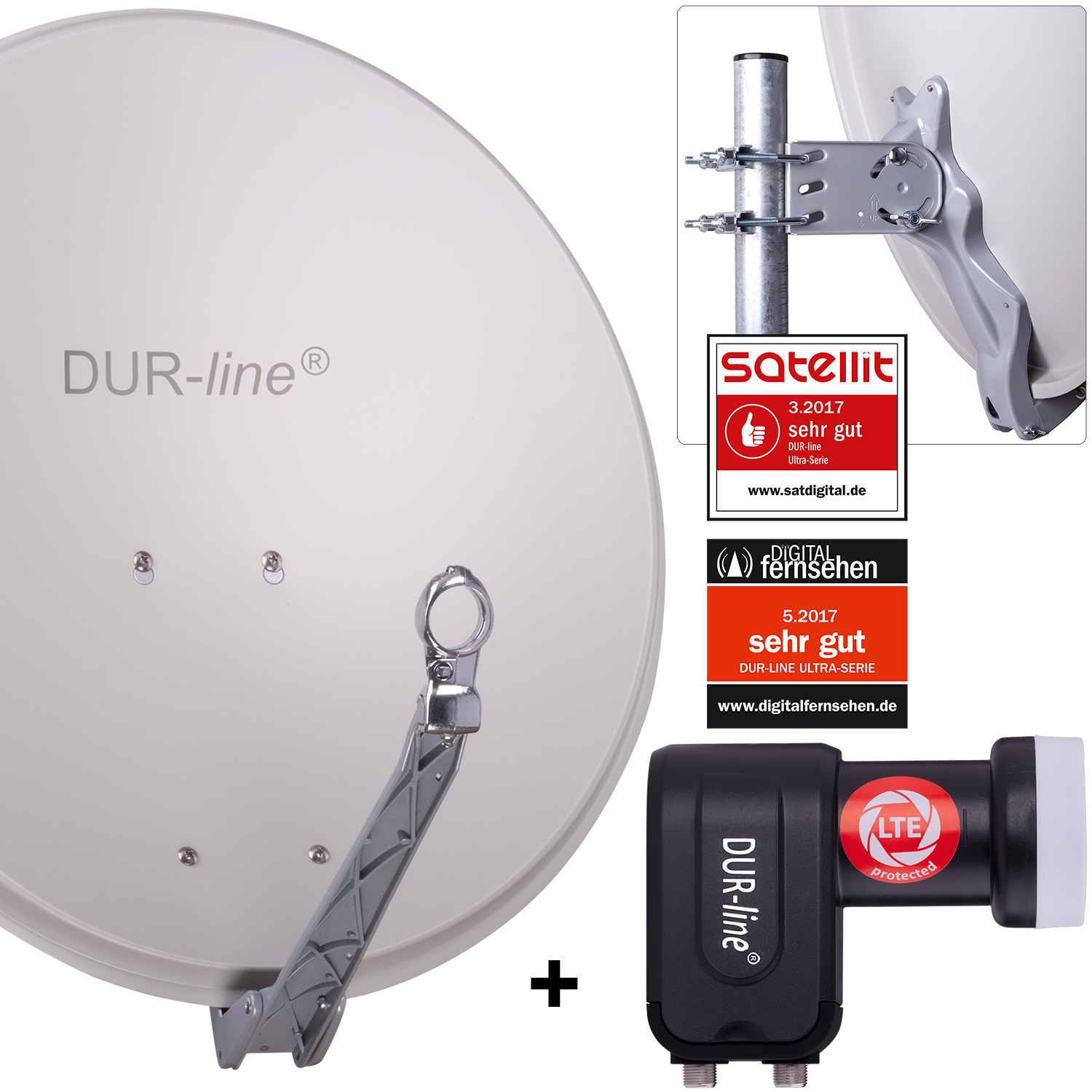 DUR-line Select 60 G + +Ultra Twin LNB - 2 Teilnehmer Set