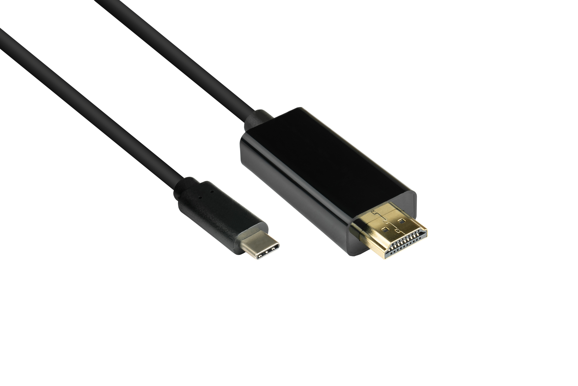 Adapterkabel USB-C™ Stecker an HDMI 2.0 Stecker, 4K / UHD @60Hz, CU, schwarz, 2m, Good Connections®
