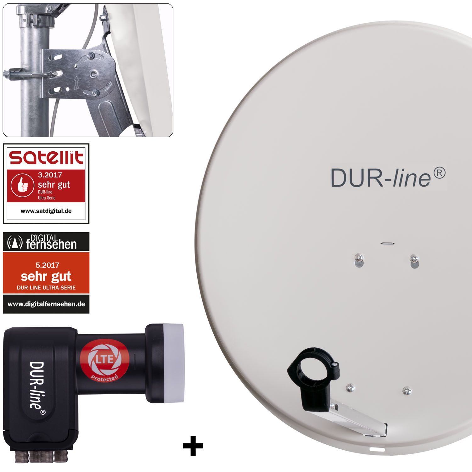 DUR-line MDA 60 G + +Ultra Quad LNB - 4 TN LNB Set