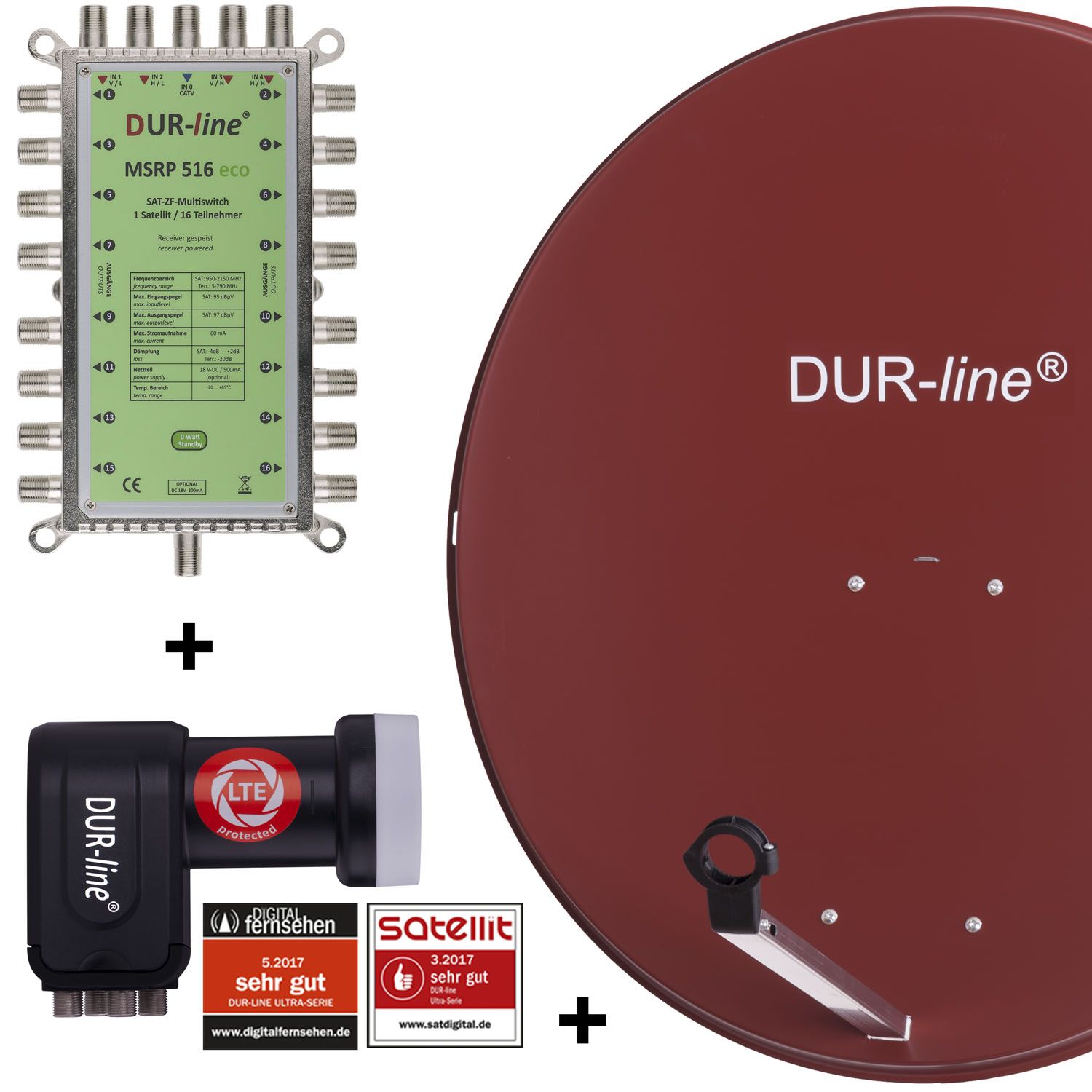 DUR-line MDA 90 R 1S/16T ECO - 16 TN Multischalter Set