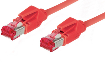 Patchkabel, Cat. 6, S/FTP, PiMF, halogenfrei, 600MHz, Hirose-Stecker, rot, 20m, Good Connections®