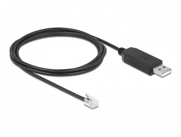 Adapterkabel USB Typ-A zu Seriell RS-232 RJ10 mit ESD Schutz Meade Autostar 2 m, Delock® [66738]