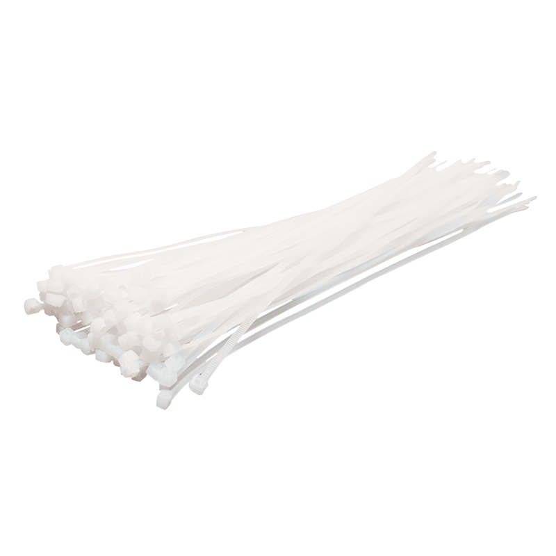 Kabelbinder, PA66, 100 Stk., transparent, B: 2,5 mm, L: 200 mm