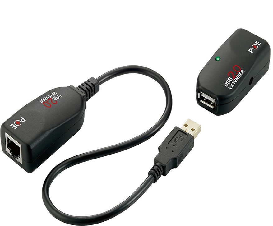 USB 2.0 Cat.5/6 Extender bis 50 Meter, 1-Port, ohne Treiber