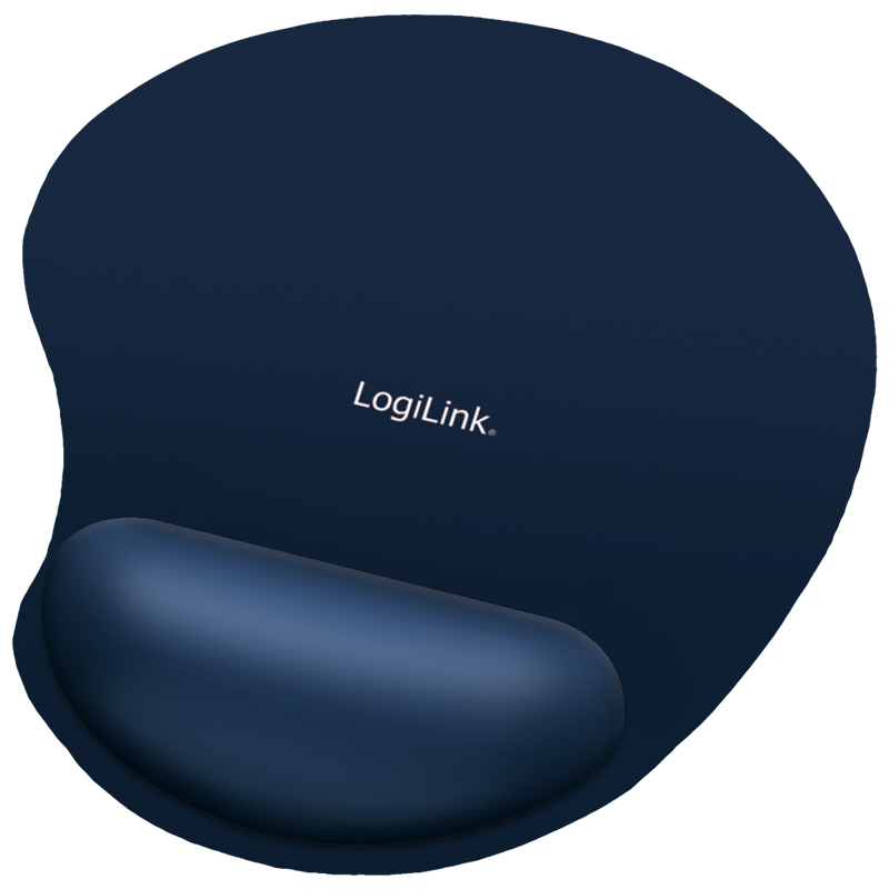 Mauspad mit Silikongel Handballenauflage, blau