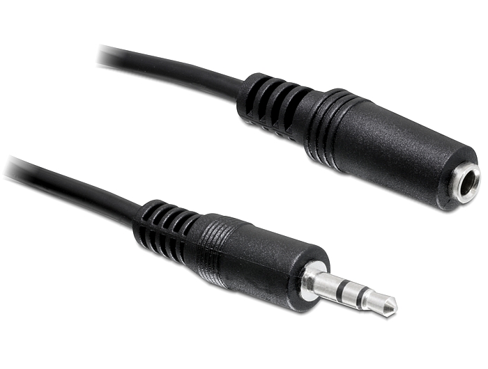 Verlängerungskabel Audio Klinke 3,5 mm Stecker / Buchse 3m, Delock® [84002]