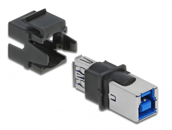 Keystone Modul USB 3.0 A Buchse an USB 3.0 B Buchse schwarz, Delock® [86395]
