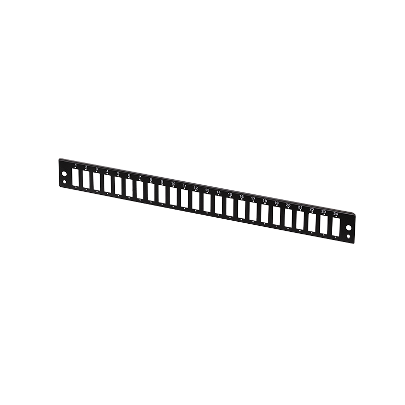 Frontblende 24 x SC-Duplex o. LC-Quad für 19" Spleißbox, schwarz