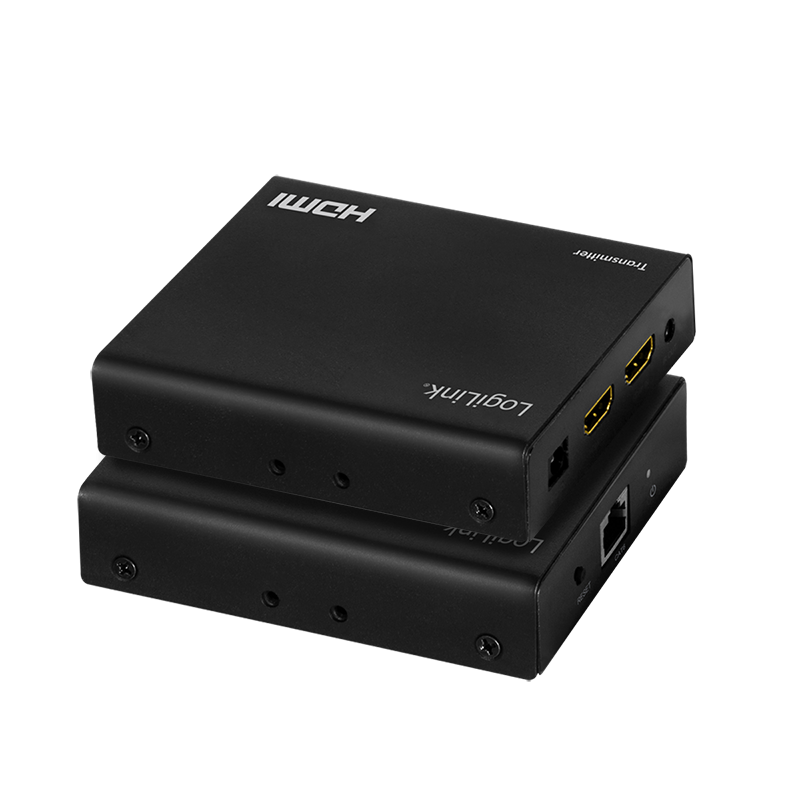 HDMI-Extender/Splitter-Set über IP, 70 m, 1x2-Port,4K/60 Hz,HDR,IR,POC