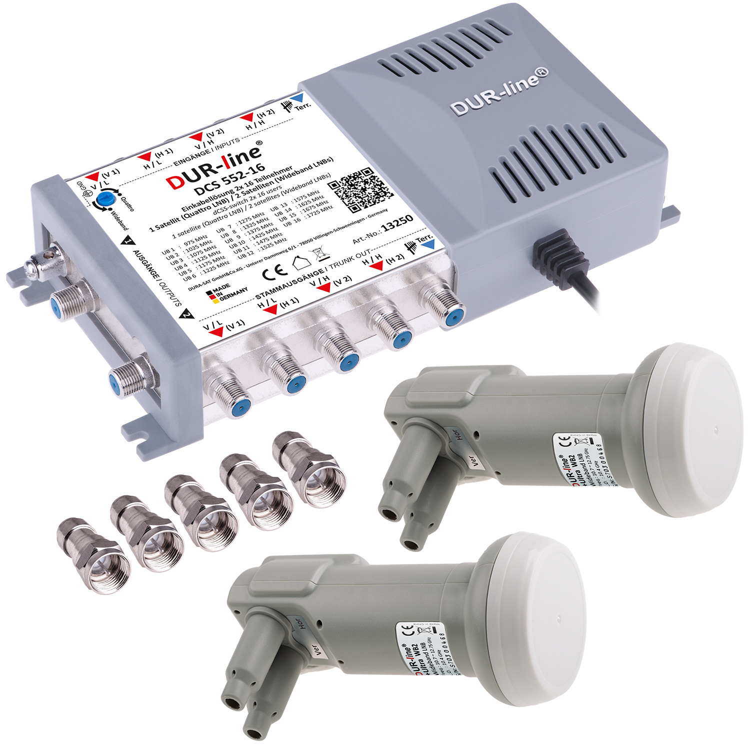 DUR-line DCS 552-16 + 2x Wideband - Einkabel Set DUR-line DCS 552-16 + 2x Wideband - Einkabel Set