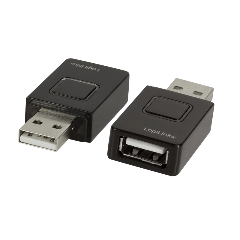 USB 2.0-Adapter, USB-A/M zu A/F, Fast Charging, schwarz