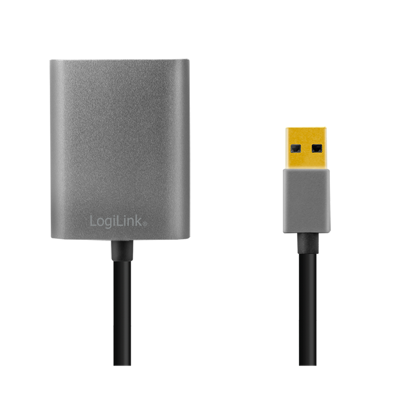 USB 3.0-Adapter USB-A/M zu DVI/F, 1080p, silber, 0,1 m