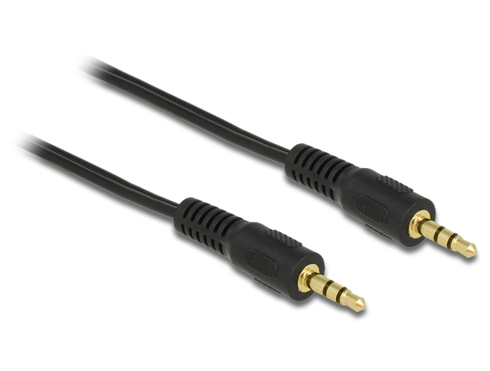 Kabel Audio Klinke 3,5 mm Stecker / Stecker 2,5m, Delock® [84001]