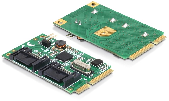 MiniPCIe I/O PCIe full size 2 x SATA 6 Gb/s, Delock ® [95233
