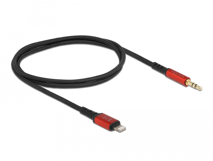 Audiokabel 8 Pin Lightning™ Stecker zu Klinkenstecker 3,5 mm 3 Pin 0,5 m, Delock® [86586]