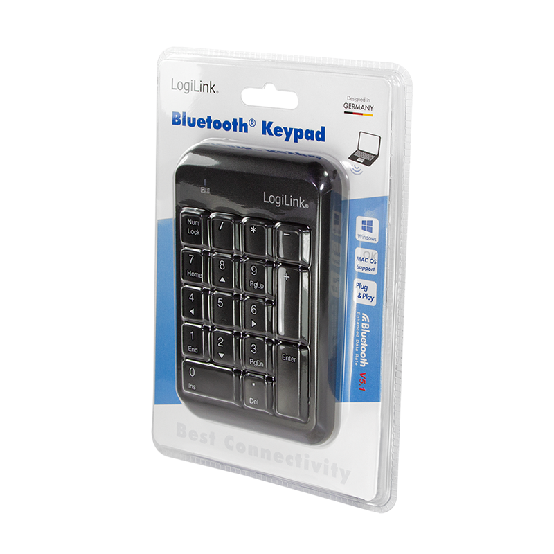 Kabelloses Keypad, Bluetooth V5.1, schwarz