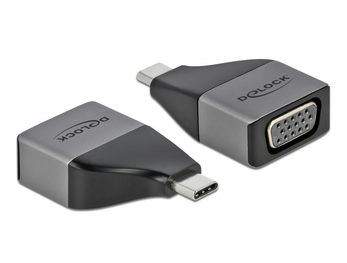 USB Type-C™ Adapter zu VGA (DP Alt Mode) 1080p – kompaktes Design, Delock® [64002]